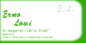 erno lowi business card